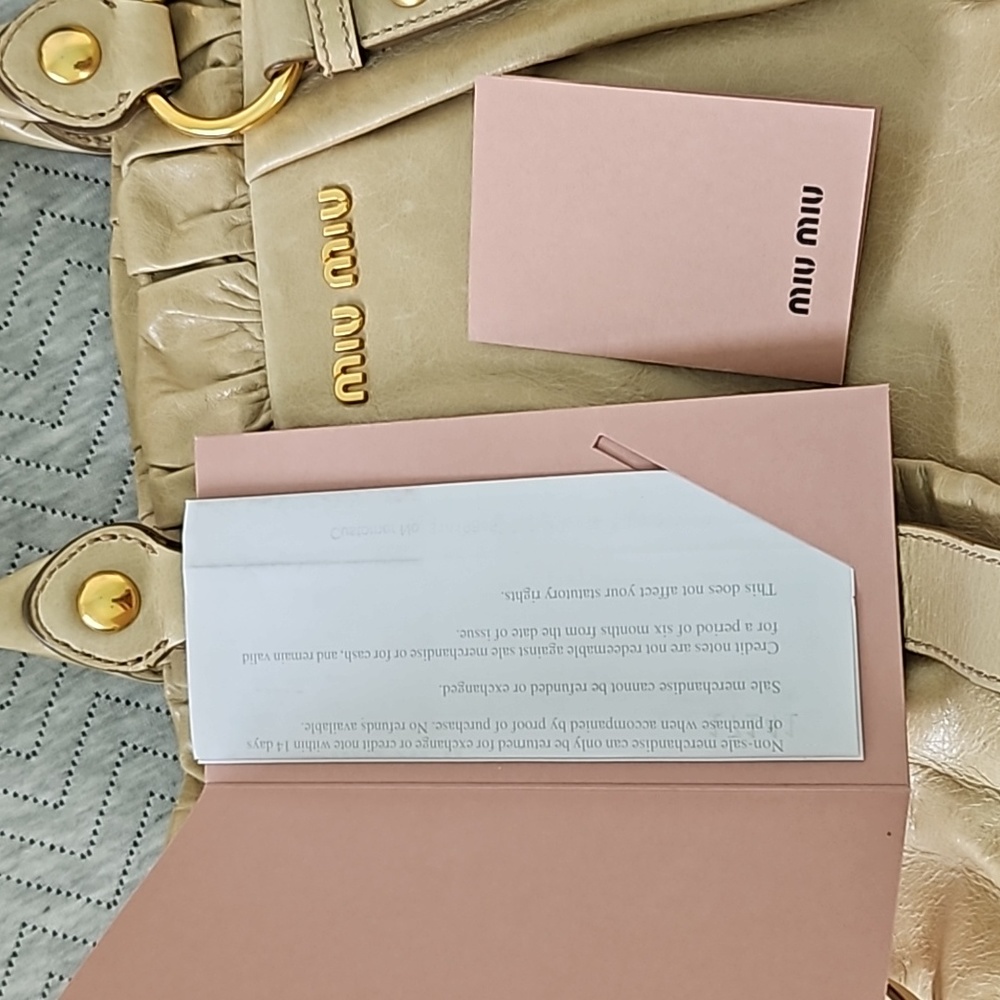 Miu Miu Vitello Lux Bauletto In Quarzo - image 7